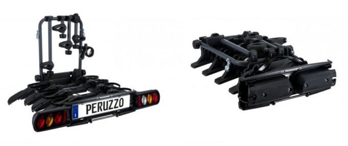The Peruzzo Tow Bar Mounted Bike Carriers include the Pure Instinct which folds for storage